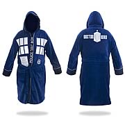Doctor Who TARDIS Hooded Blue Cotton Bathrobe